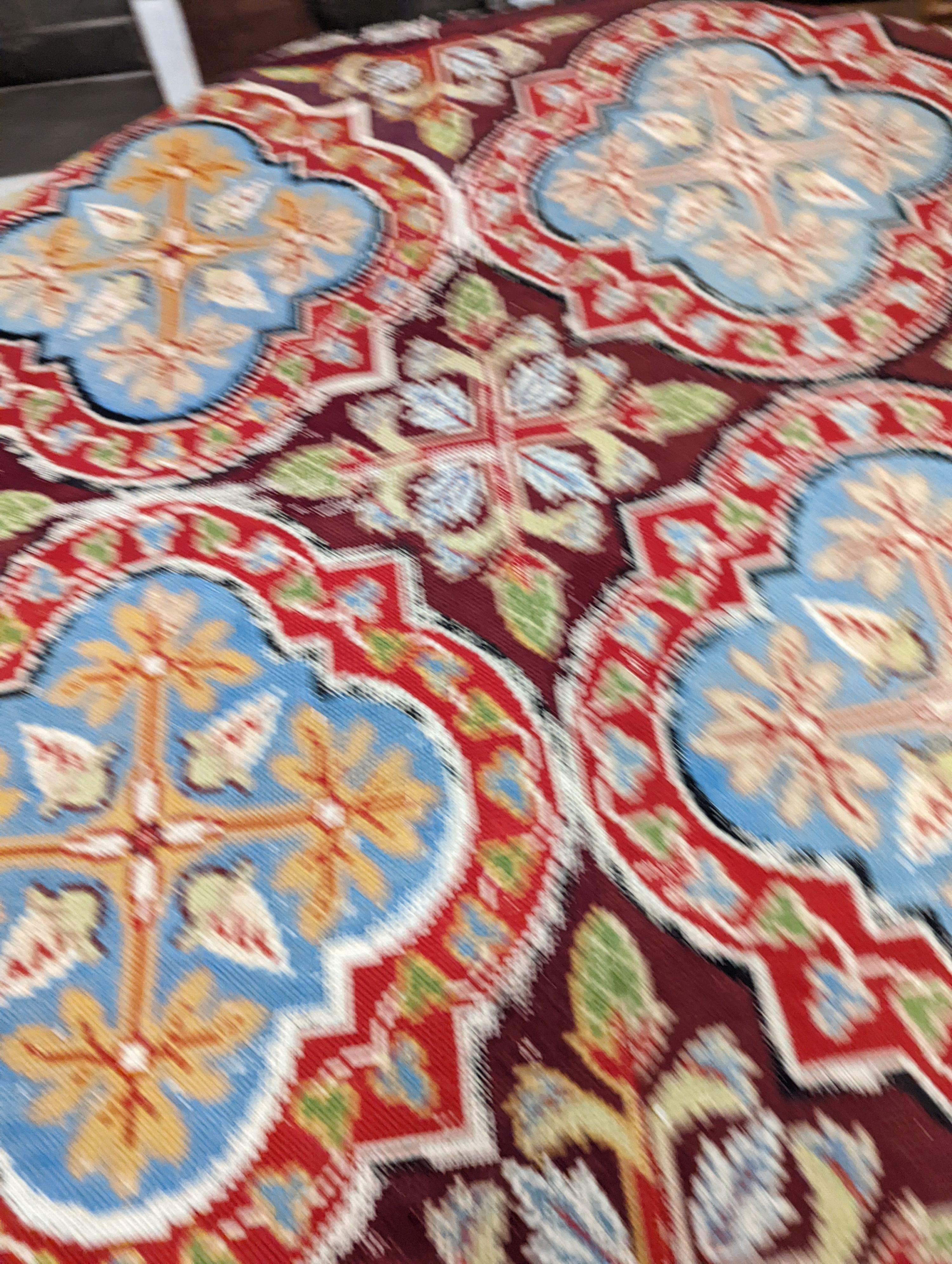 A mid 19th century English needlework rug, 166 x 110cm